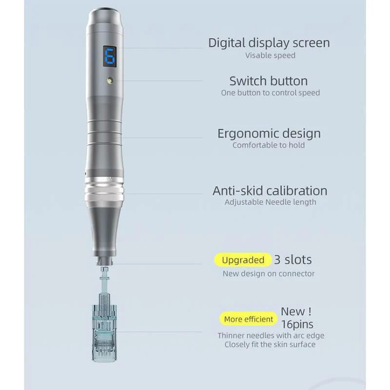 Dr. Pen M8 Wireless Microneedling Pen Kit - Includes 15 Pcs Cartridges for Professional Skin Rejuvenation and Enhanced Treatment Results