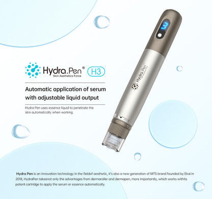 Dr. Pen Hydra H3 All-in-One Microneedling Device - Includes 10 Replacement Cartridges for Enhanced Skin Treatment